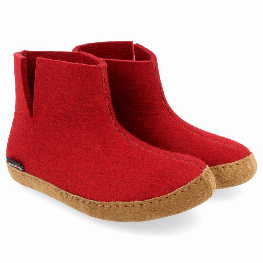 Bottes Haflinger Emils Femme Rouge | ZYL4987PE