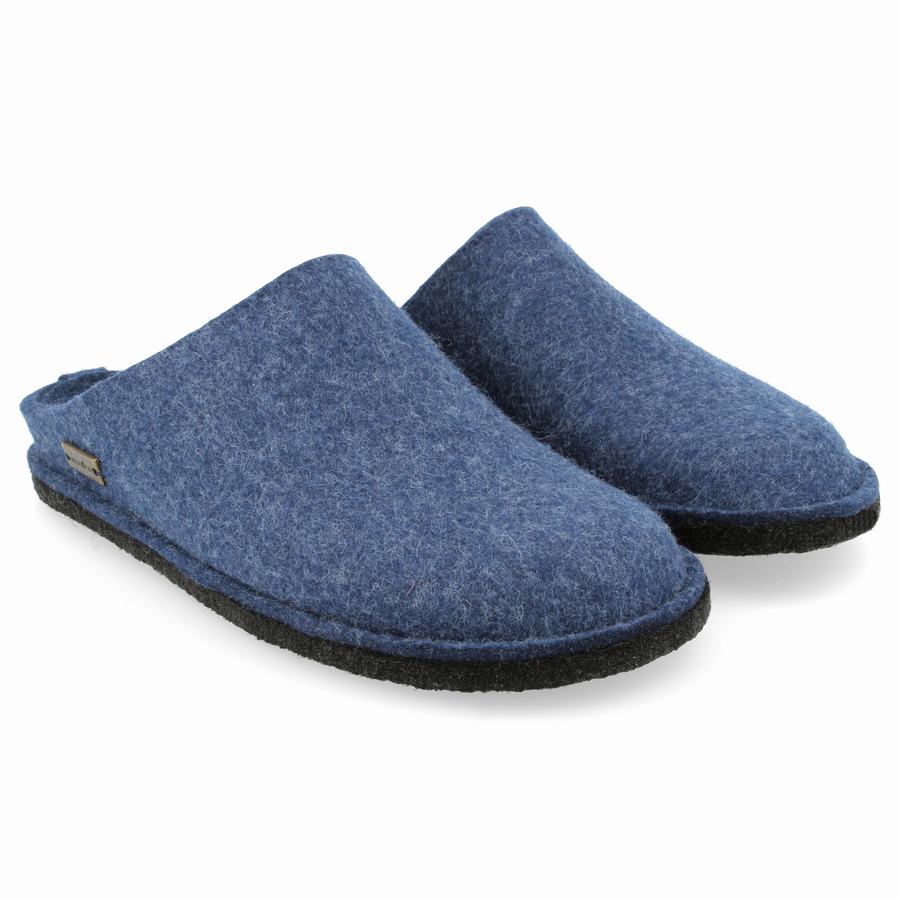 Chaussons Novelty Haflinger Soft Femme Bleu | WCZ241RH