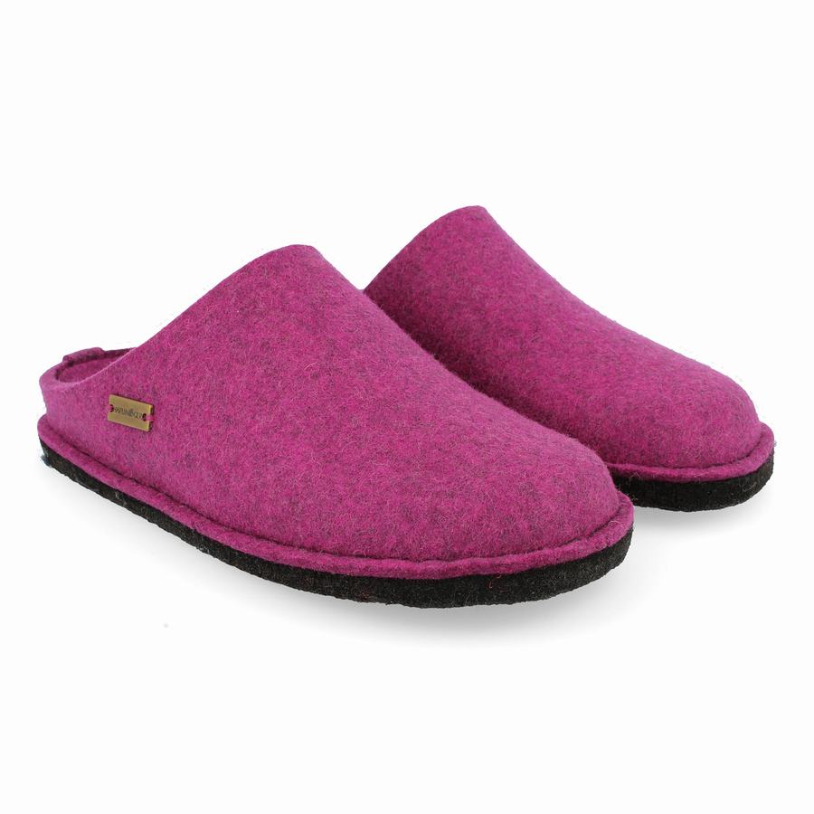 Chaussons Novelty Haflinger Soft Femme Rose Rouge | PDK5255PF