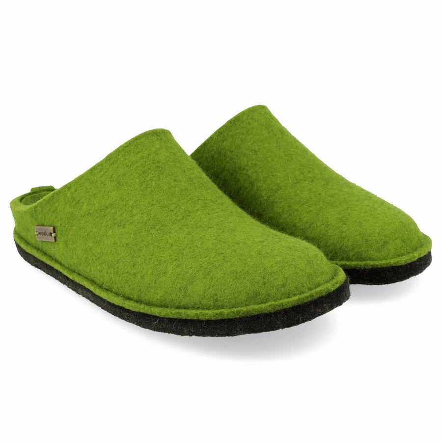 Chaussons Novelty Haflinger Soft Femme Vert | MGO3536AQ