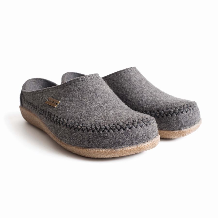 Chaussons à semelle dure Haflinger Fletcher Femme Grise | JWW8868CZ