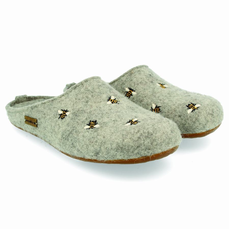 Chaussons à semelle souple Haflinger Api Homme Argent Grise | BVH1414OO