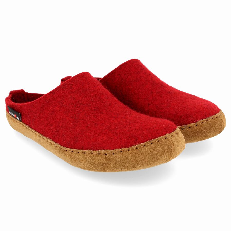 Chaussons à semelle souple Haflinger Emils Femme Rouge | RCJ8666EY