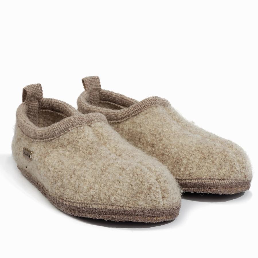 Chaussons à semelle souple Haflinger Freddie Femme Beige | UAA6225QI