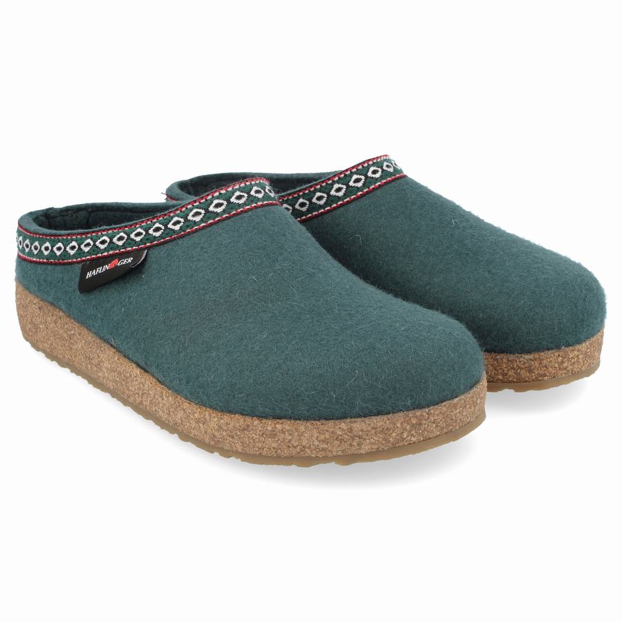 Sabots Haflinger Gz Femme Vert Foncé | UKO4123HG