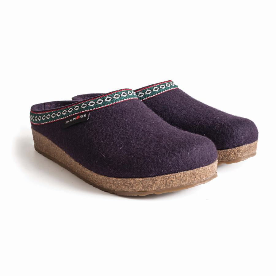 Sabots Haflinger Gz Femme Violette Foncé | YJO3734RD