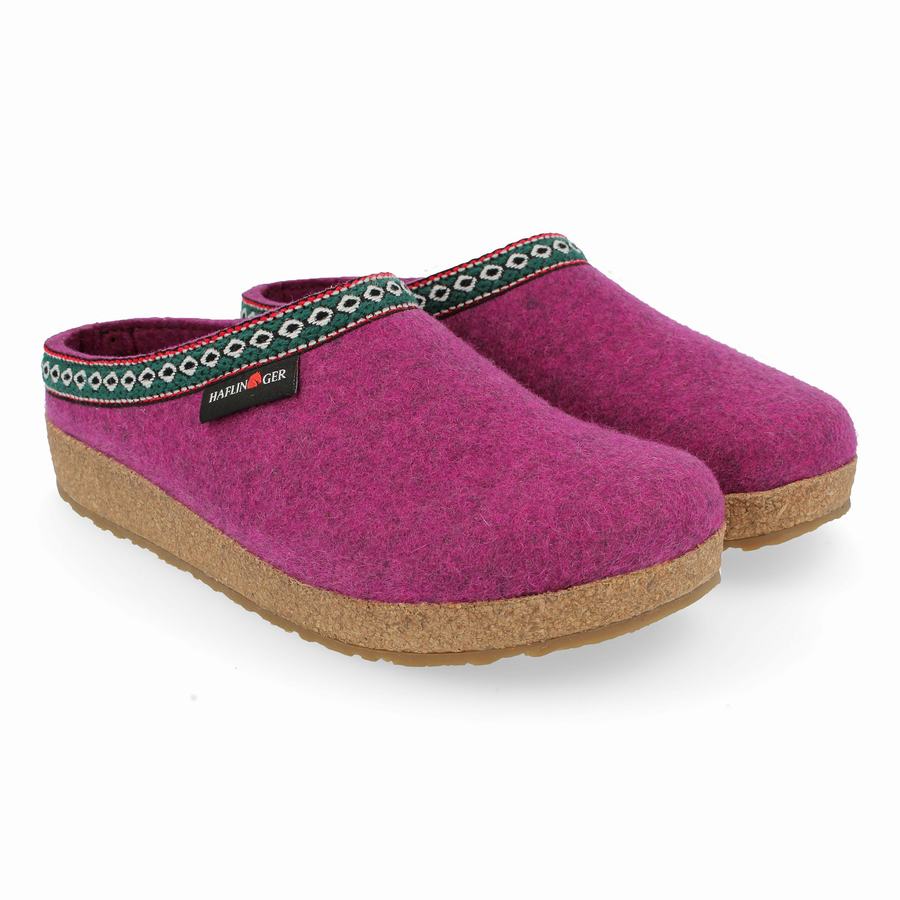 Sabots Haflinger Gz Femme Violette | JRE6377BD