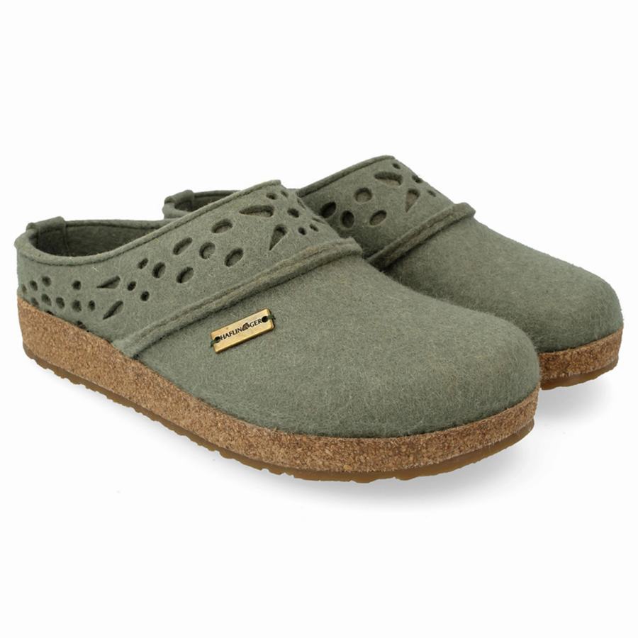 Sabots Haflinger Lacey Femme Vert | TNY1558VJ