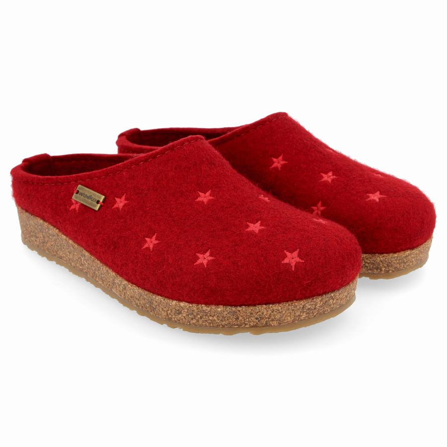 Sabots Haflinger Stelline Femme Rouge | GDH7911QK