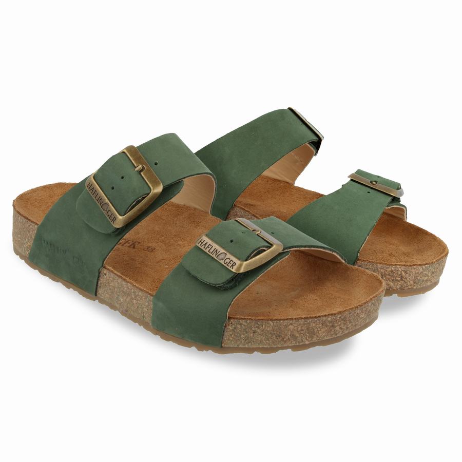 Sandales Haflinger Andrea Femme Vert Foncé | OZJ399RV