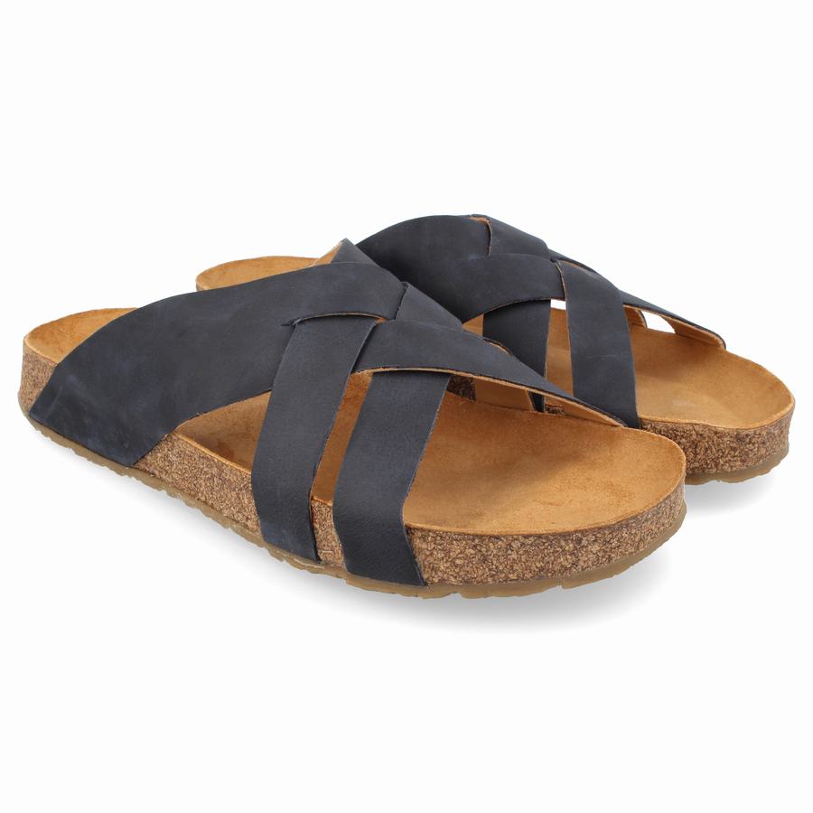 Sandales Haflinger Bo Femme Noir Bleu | BFP256RQ