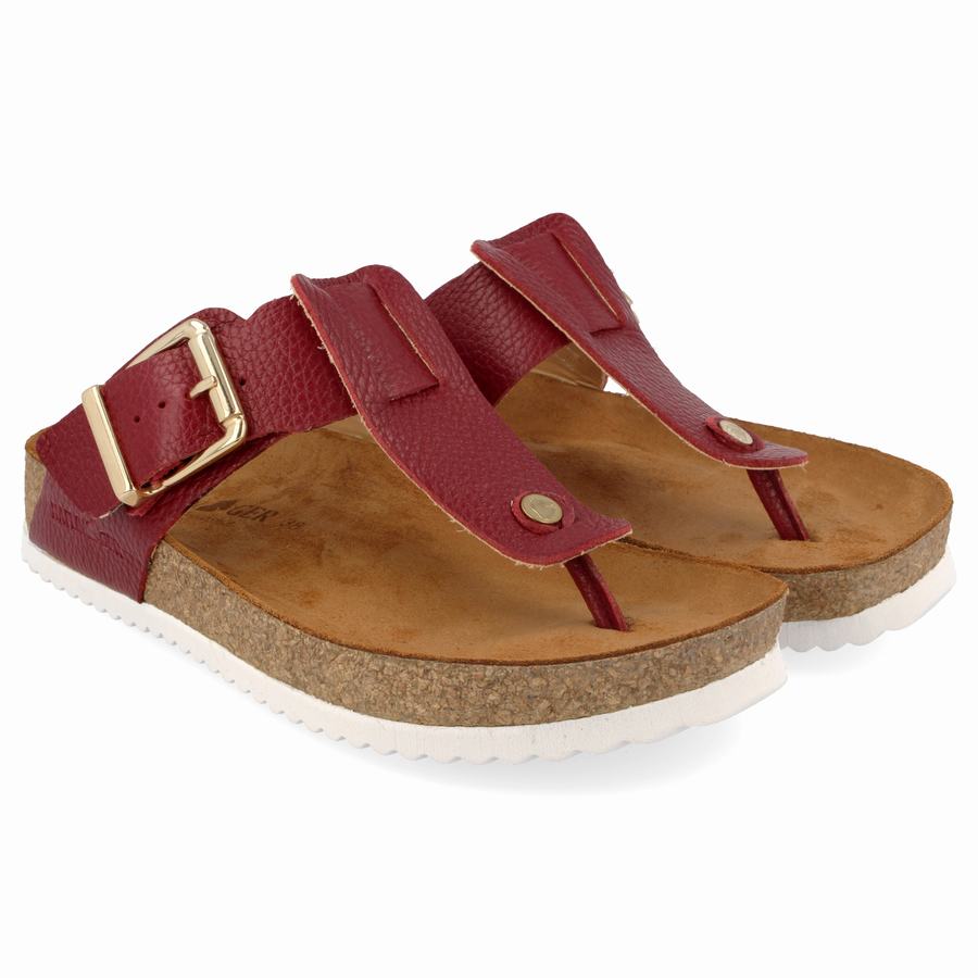 Sandales Haflinger Cora Femme Rouge Foncé | QRP3344DW