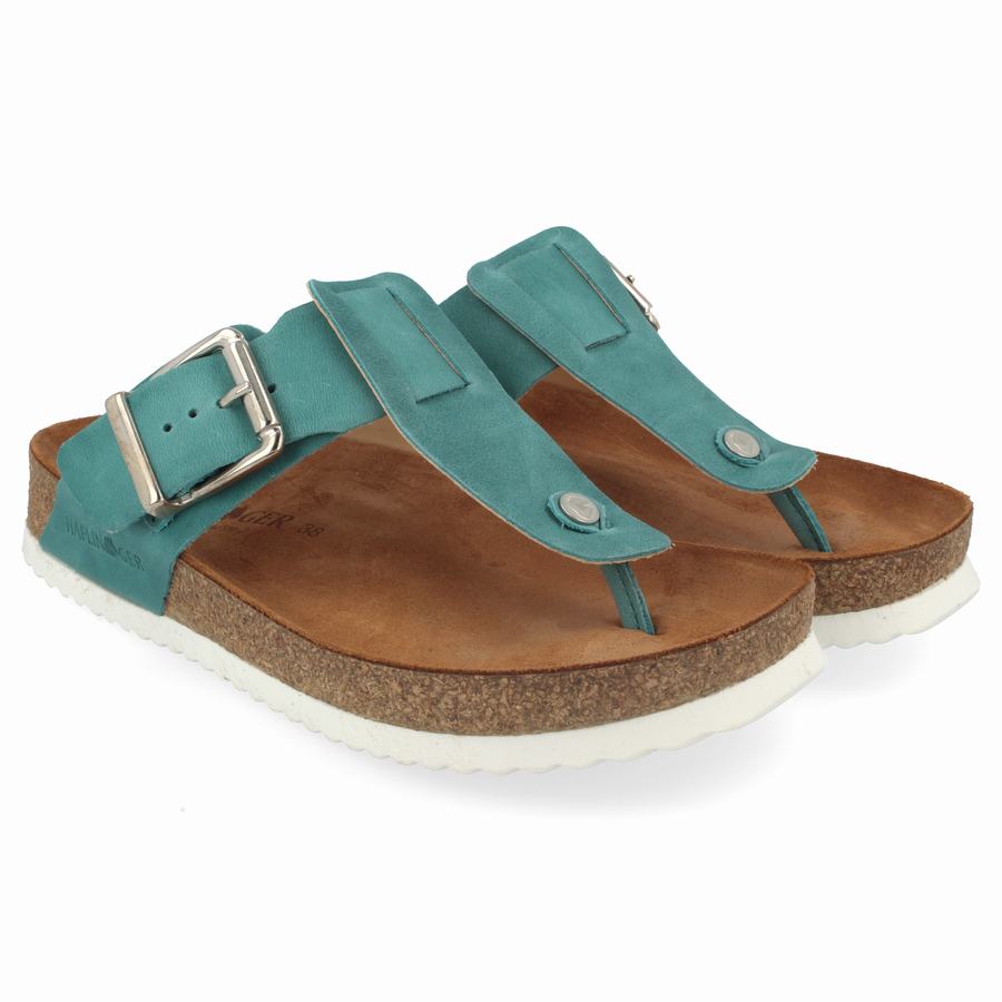 Sandales Haflinger Cora Femme Turquoise Clair | VJQ2774DC