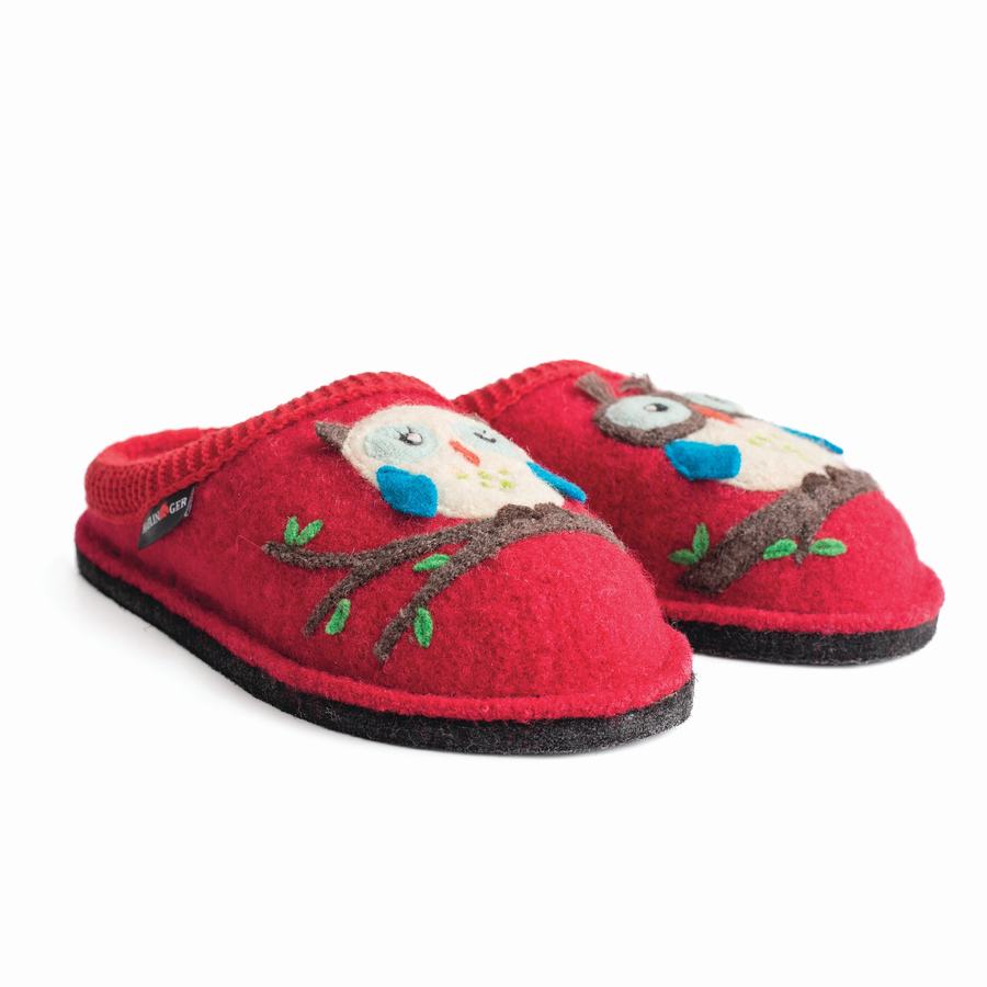 Chaussons Novelty Haflinger Olivia Femme Rouge | FSK1628VI