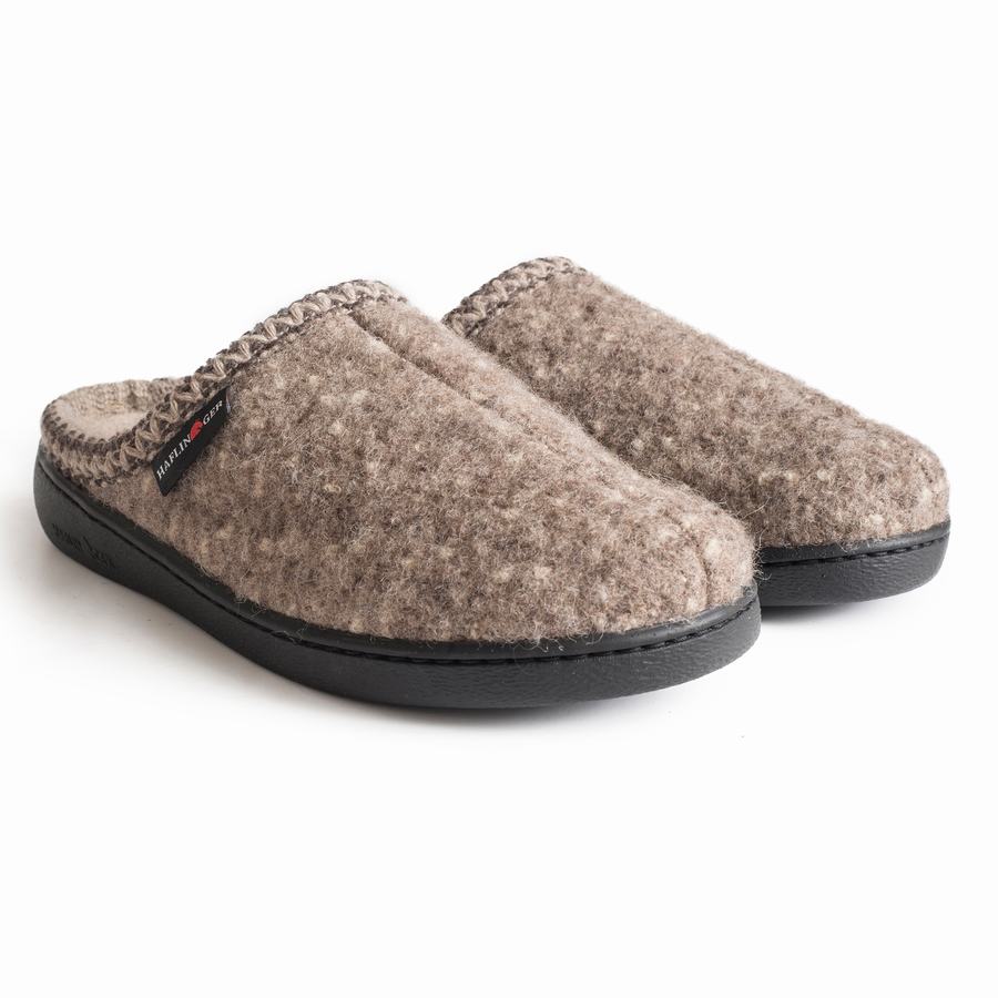 Chaussons à semelle dure Haflinger At Femme Beige | QPQ8772DW