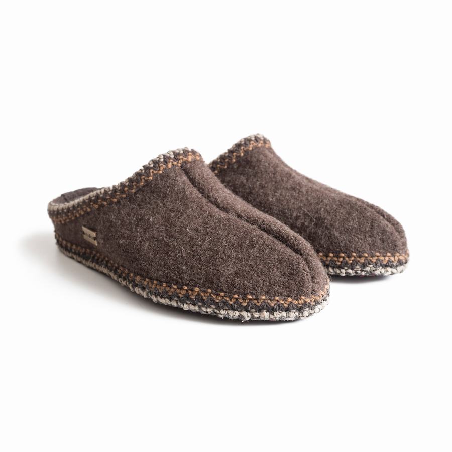 Chaussons à semelle souple Haflinger As Homme Marron | GAG3299LZ