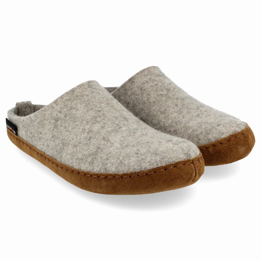 Chaussons à semelle souple Haflinger Emils Homme Argent Grise | EVR5470LY