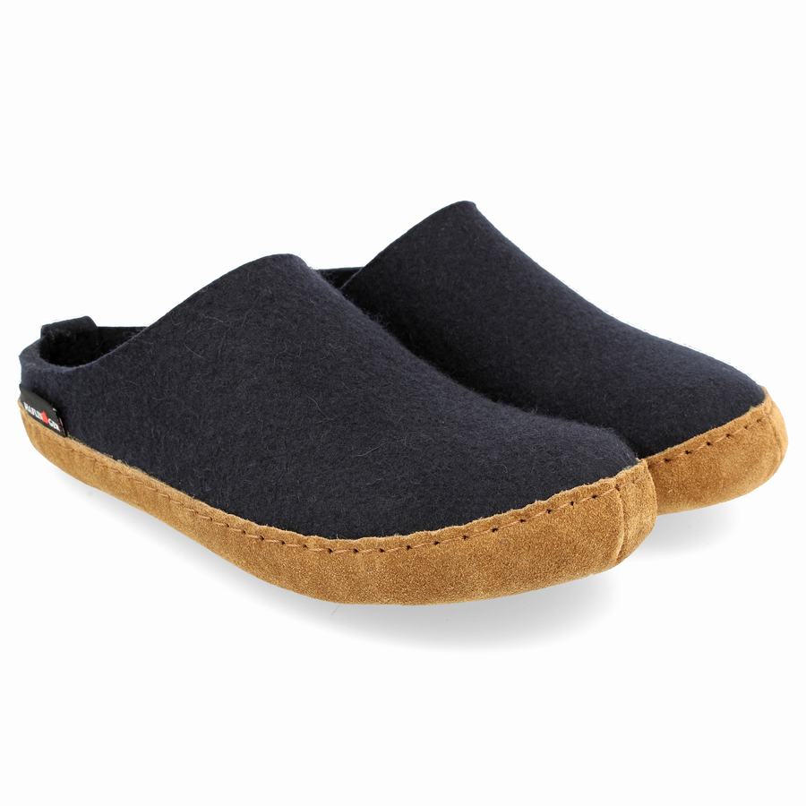 Chaussons à semelle souple Haflinger Emils Femme Bleu Marine | FMR852HO