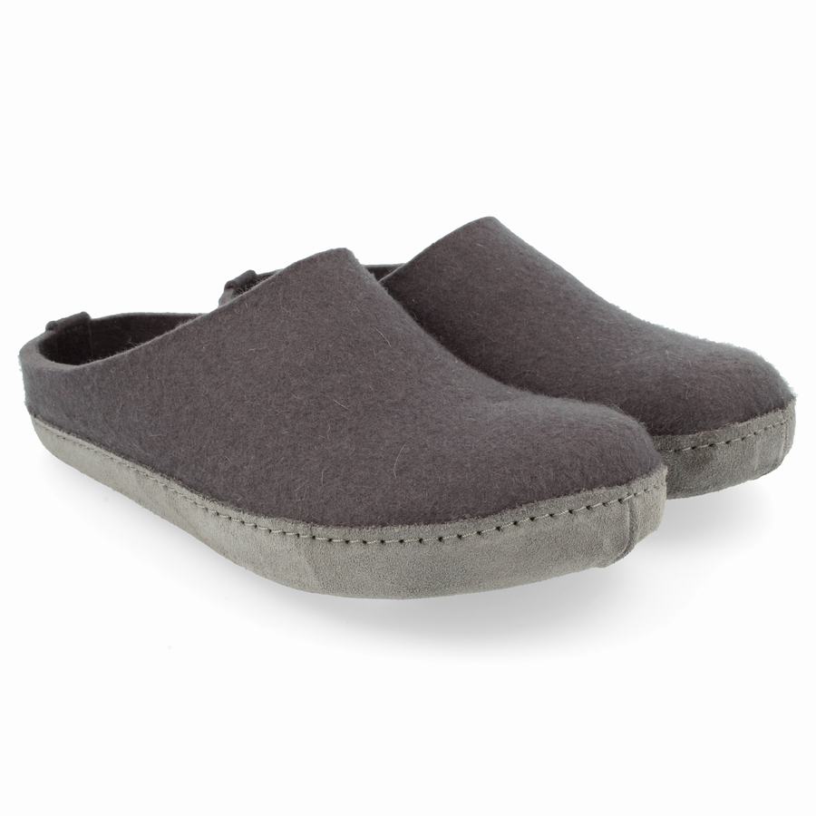 Chaussons à semelle souple Haflinger Emils Femme Grise Clair | GNC4557IQ