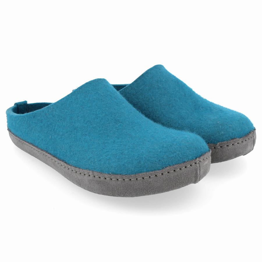 Chaussons à semelle souple Haflinger Emils Homme Bleu | TRY7796LB