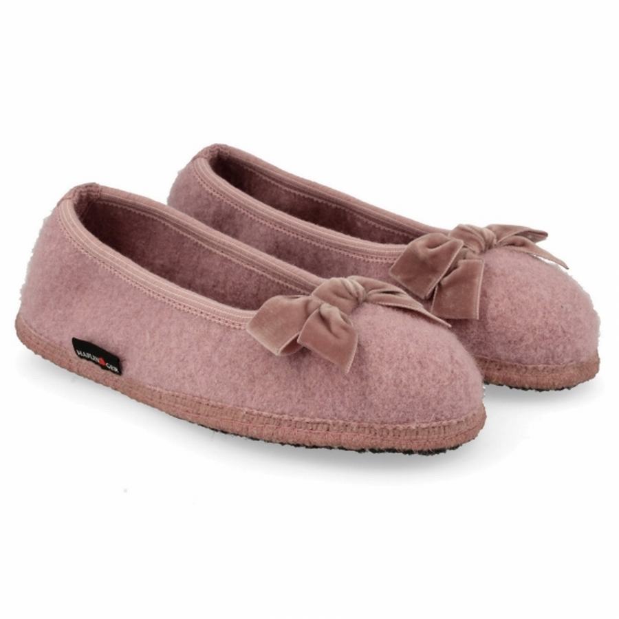 Chaussons à semelle souple Haflinger Fiocco Femme Rose | EHY6741ZX