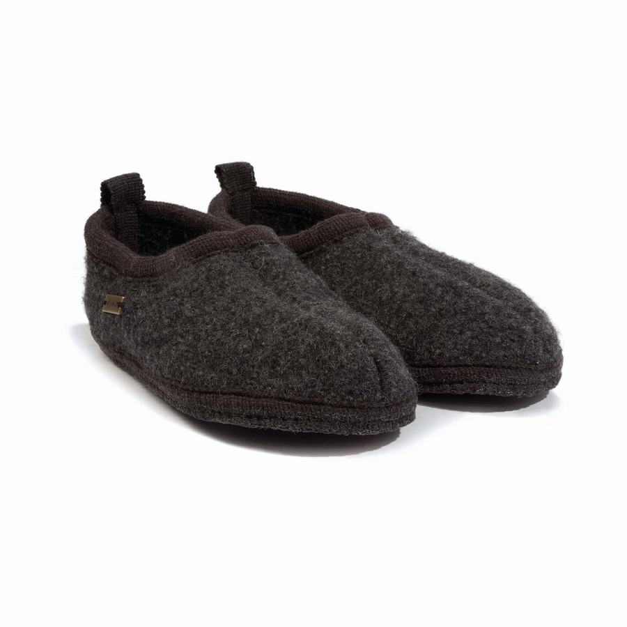 Chaussons à semelle souple Haflinger Freddie Homme Grise Foncé | FYT2214JH