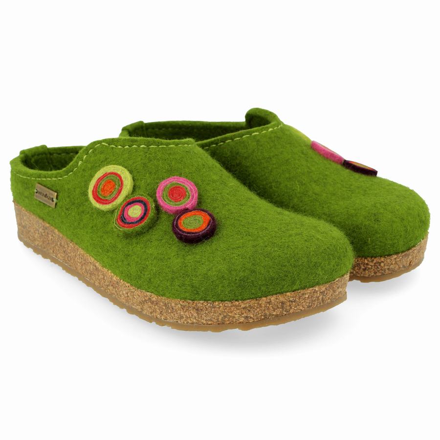 Sabots Haflinger Chloe Femme Vert | BOY5880NN