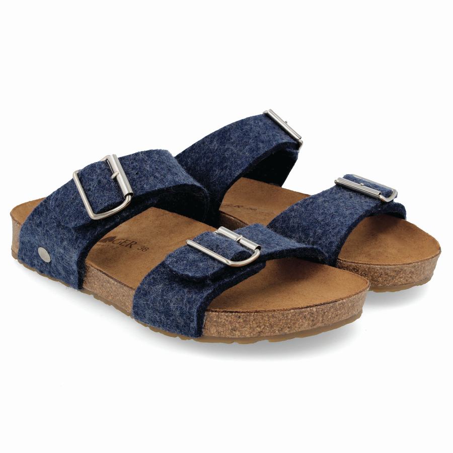 Sandales Haflinger Anabel Femme Bleu | JDC9453YY