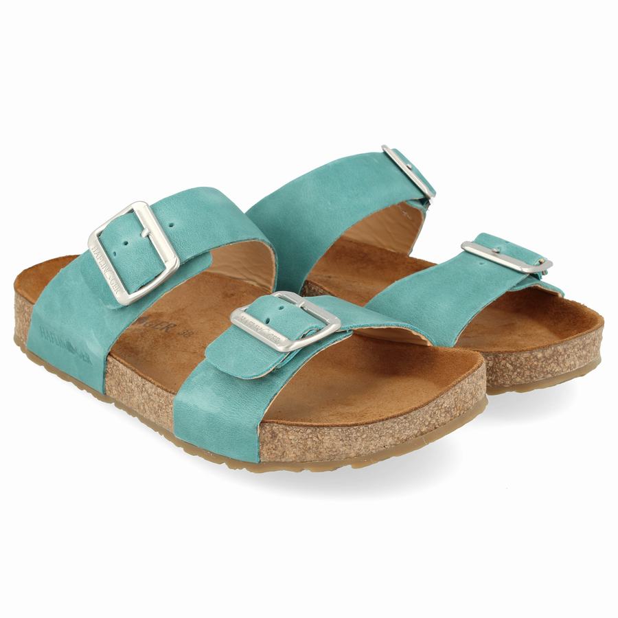 Sandales Haflinger Andrea Femme Turquoise Clair | YLK217RO