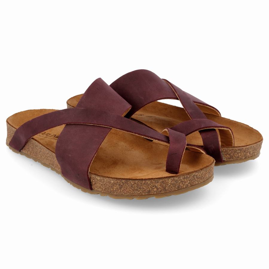 Sandales Haflinger Jackie Femme Bordeaux | MYZ8489JV